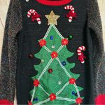 United States Sweaters Chunky Cozy Fuzzy Ugly Christmas Sweater Size Small Candy Cane Photo 6