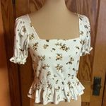 Iris  autumn flowers feminine peplum top Photo 8