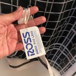 Womens 100% Silk Scarf Black White Rope Print Nautical 72” L X 36” W 72x36 NWT Photo 3