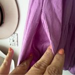 SEA Micah Solid Ramie Flutter Sleeve Dress Women's SIZE MEDIUM Style #SEAAA21892 Purple Photo 5