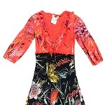FUZZI Floral Patchwork Midi Dress in Multi, Size XS Photo 5