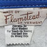 VTG 70s Birds & Floral Small Blue Tote Bag Flamstead Of Vermont Unisex 2 Handles Photo 7