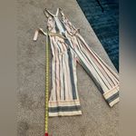 Billabong Striped Baggy Wide-Leg Jumpsuit Boho Coastal Linen Blend Photo 7