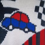 Vintage International Stefano sportswear hand knit car sweater Black Size M Photo 3