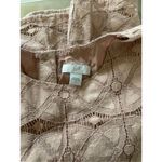 J Jill Shirt Womens Tan Lace Short Sleeve Shirt Office Casual Size Small Pink Photo 8