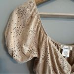 Urban Romantics  Womens Eyelet Milkmaid Top Size M Cropped Puffed Sleeve Cottage Photo 1