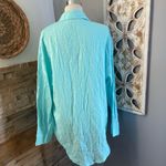 Vitamin A  Turquoise Button-Down Shirt dress size S Photo 3