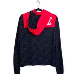 PINK - Victoria's Secret PINK Victoria’s Secret Dark Gray & Hot Pink Quarter Zip Hooded Sweatshirt Photo 4