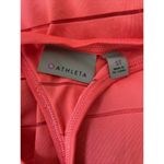 Athleta  Orange Racerback Tank Top Thin Sheer Stripes Size ST Small Tall Workout‎ Photo 5