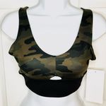 Gottex X by Keyhole Racerback Sports Bra Military Camo Print Green S Photo 5