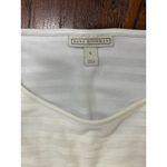 Dana Buchman L White Layered Mesh Stripe Top Sheer Blouse Long Sleeve Stretch Photo 6