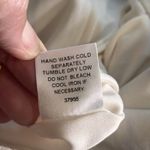 Sugar + Lips Strapless Jumpsuit Romper White Navy Linen Blend Medium Wide Leg Photo 9