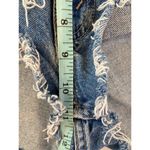 County Seat Vintage 90s Y2K Destroyed Cut Out Raw Hem Denim Jeans Shorts Sz 30 Blue Photo 12