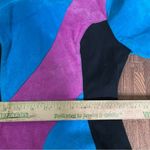 wilson's leather Wilsons 80s 90s suede leather blue pink black‎ long sleeve dress mini medium Photo 8