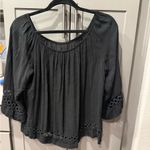 Elegant Black Women's Off the Shoulder Crochet Detail L Size L Photo 4