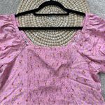 Torrid Challis Puff Short Sleeve Crop Top Babydoll Cottagecore in Ditsy Rose 3X Photo 8