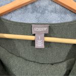 Chico's  Green Knit Cowl Neck 3/4 Length Sleeves Sweater Photo 2