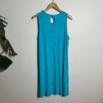 Fresh Produce Tank Dress Women M Blue Coastal Beach Vacation Made in USA Cotton Photo 1