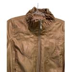 Therapy Women's Faux Leather Motorcycle Jacket Ruffled Long Sleeve Full Photo 10