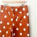 Anthropologie MAEVE x  | The Colette Wide-Leg Pants Linen Orange White Dot | 32 Photo 1