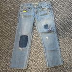 Old Navy Vintage Patchwork Denim Capri Jeans Size 2 Photo 1
