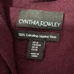 Cynthia Rowley Extrafine Merino Wool Long Sleeve Open Front Cardigan Preppy Photo 3