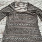 Free People Good Girl Gone Bad grey strapoy back dress siz L bodycon square neck Photo 12