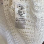 Vince Italian cotton optic white crochet sweater top Photo 8
