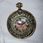 Vintage Faux Watch Pendant Gold Photo 1