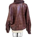 VTG GIMO'S Italy Lamb leather sweater Pullover Women's NWT eu52/XXL US Unisex Brown Size XL Photo 2
