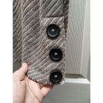 Chico's Size Medium (1) Gray Taupe Terrycloth Texture Boat Neck 3/4 Sleeves Top Photo 3