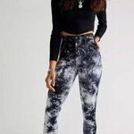 Mother The Super Swooner Tie Dye Ankle Skinny Jeans (Winding Paths) Size 26 Black Photo 0