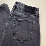 Abercrombie & Fitch A&F Curve Love High Rise Skinny 25 Short Asymmetric Seam Washed Black Photo 3