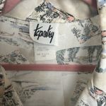 Tapestry Top Vintage Tropical Postcard‎ Large USA Button Down Short Sleeve Photo 3