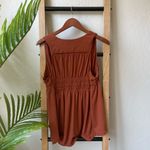 Millibon USA Millibon Boho Rust Sleeveless Peplum Tank Top Size Large Photo 3
