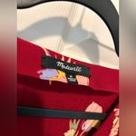 Madewell  Red Floral Short Sleeve Dress Photo 1