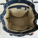 G.I.L.I Got it Love It Navy Blue Leather Large Bucket Handbag NWOT Photo 7