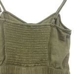 Aerie Olive Cotton Smocked Romper XS Pockets Spaghetti Straps Boho Hippie Photo 4