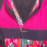 Tory Burch Pink and Blue Tulip Augustina Pink Red Sleeveless Tie Back Dress Med Photo 4