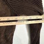 Vintage Y2K Escapade Sweater Full Zip Suede Brown Long Sleeve Womens Small Photo 5