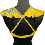 Sam Edelman  Yellow Provençal Floral Ruffle Shoulder Bikini Top Photo 4