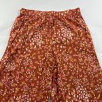 Roxy  Rust Floral Lightweight Challis Wide Leg Pant XL Photo 6