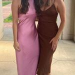 RUNAWAY THE LABEL Runaway Brown Midi Dress Photo 6