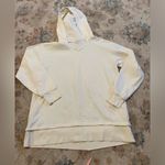 Athleta  Cream V-Neck Cotton Hoodie oversized Photo 1