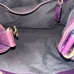 Fendi Du Jour RARE Leather Handbag Purple Top Handle Satchel Designer Bag Photo 11