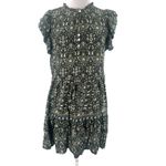 Omika Wilora Double Ruffle Sleeve Mini Dress Malia Pistachio Sz S Green Photo 1