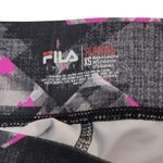 FILA  Running Black Pink Gray White Geometric Pattern Athletic Leggings XS Photo 9