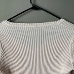 Brandy Melville  sz One Size 100% cotton‎ pink ribbed long sleeve sweater Photo 4