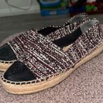 Tory Burch Burgundy Tweed Espadrilles with Black Toe Photo 2