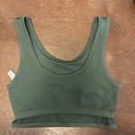 Aerie  Dark Green Ribbed Top Photo 3